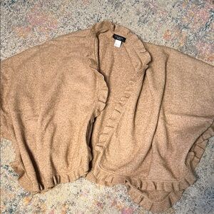 Talbots Camel Ruffled Women's wrap